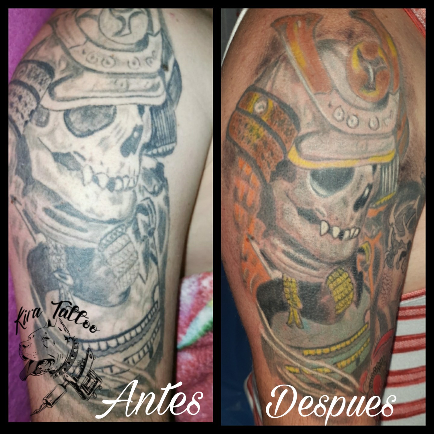 Restauracion calavera samurai